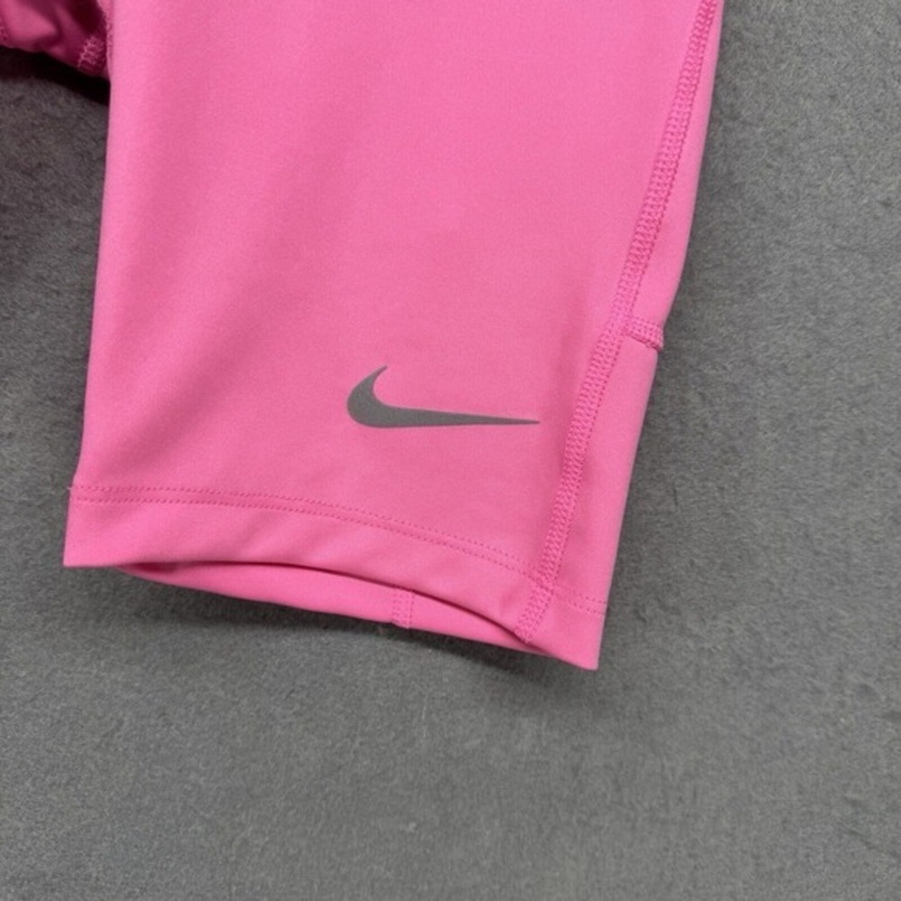 Nike Fast Running Shorts Womens Size XS Pink Glow‎ Dri-Fit Mid Thigh Barbiecore - Picture 2 of 12